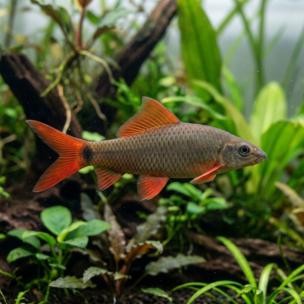 Parmička červenoploutvá 4cm (Epalzeorhynchos frenatum)